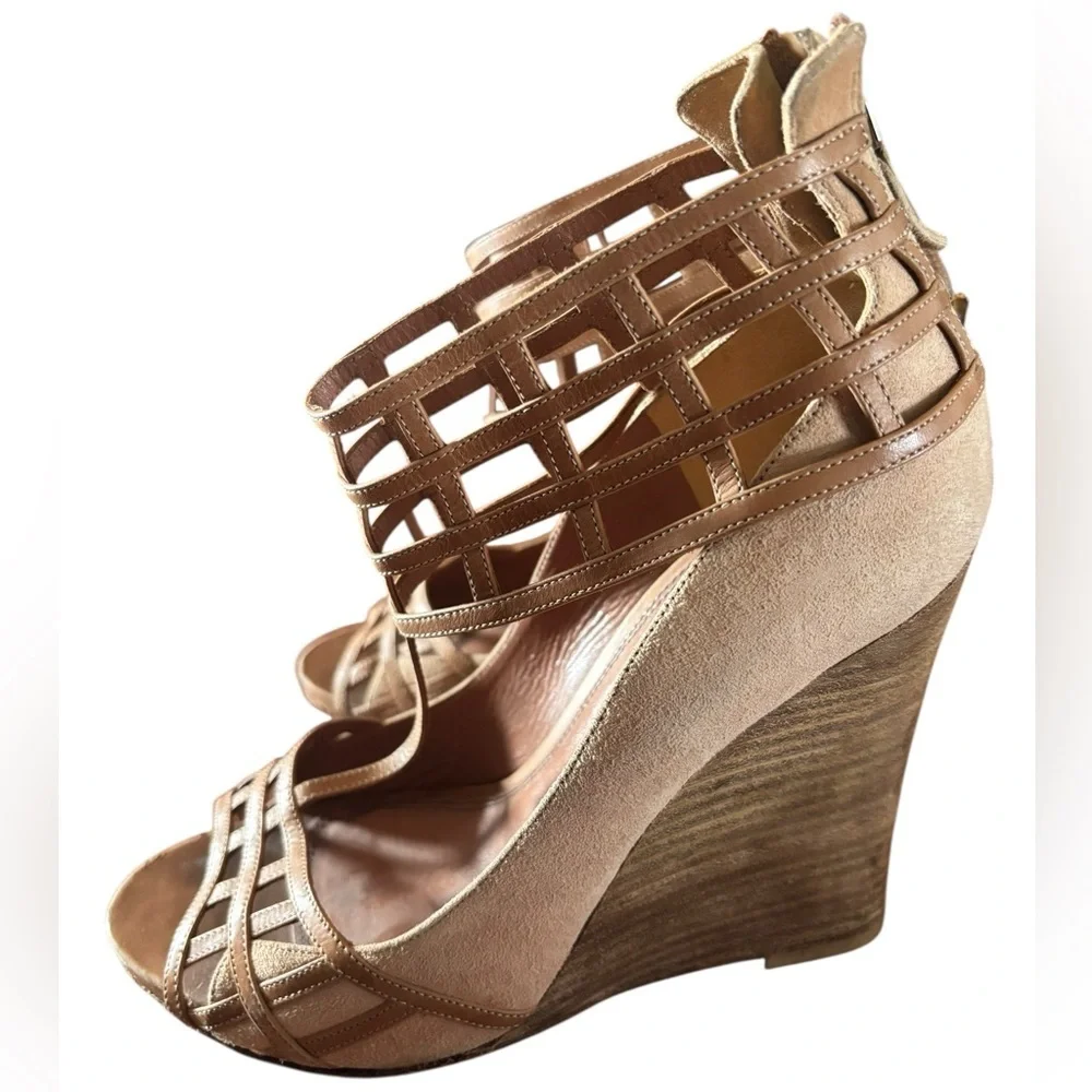 Derek Lam Women's‎ Beryl Strappy Tan Wedge Sandals Size 7.5